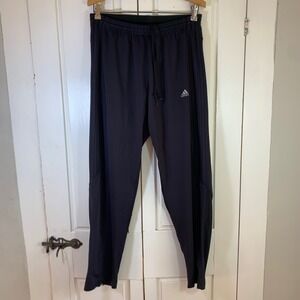 Adidas Climalite Men L Track Pants‎ Black Ankle Zip Joggers Blokecore Athletic